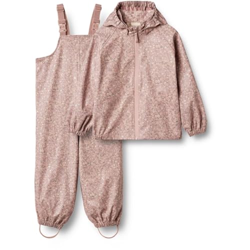 Wheat Regenwear Charlie Set Mädchen GRS recycelt Wasserdicht Winddicht, Powder Flower Meadow, 128/8y von Wheat