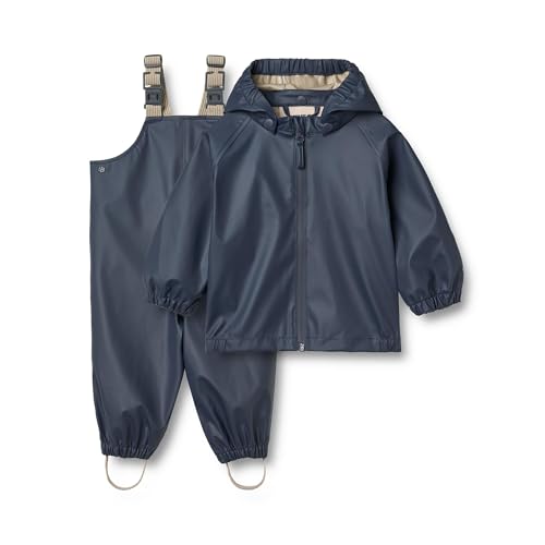 Wheat Regenwear Charlie Set Unisex GRS recycelt Wasserdicht Winddicht, Ink, 80/12m von Wheat