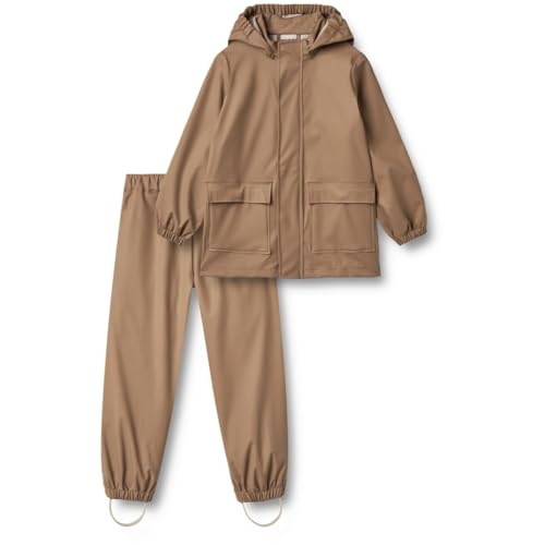 Wheat Regenwear Ola Set Unisex GRS recycelt Wasserdicht Winddicht, Hazel, 92/2y von Wheat