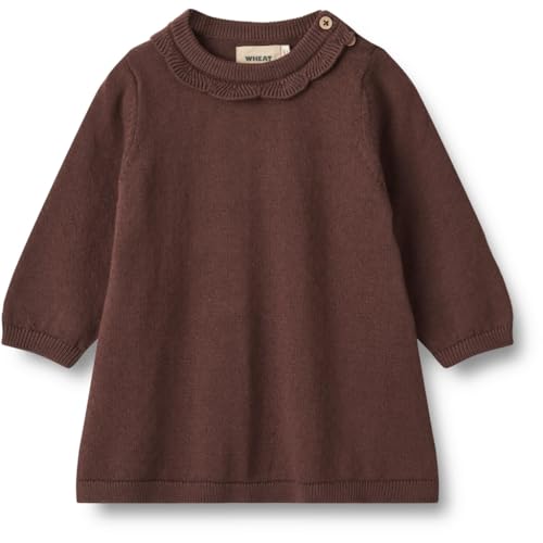 Wheat Strickkleid Kleid Nannie Baby Kleinkind Größen Mädchen 100% Bio-Baumwolle Öko Tex Standard, Eggplant, 92/2y von Wheat