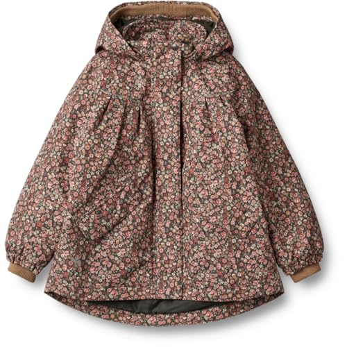 Wheat Unisex Winterjacke Skijacke Mimmi Tech GRS zertifiziert Wasserdicht Atmungsaktiv Winddicht, Mädchen, Raven Wild Flowers, 122 von Wheat