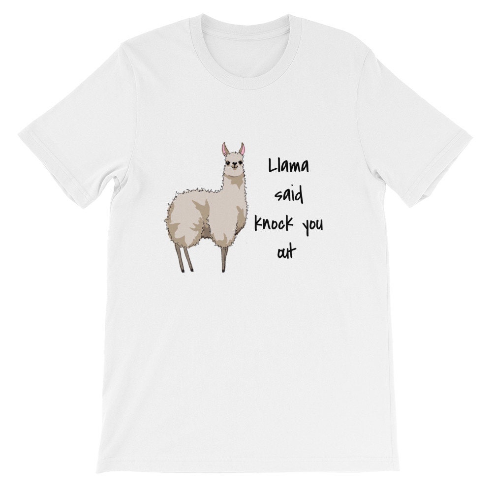 Llama Sagte Knock You Out T-Shirt Lustiges Grafik-T-Shirt Llama Sagte Knock You Out T-Shirt Lustiges Grafik-T-Shirt von WheezyBeez