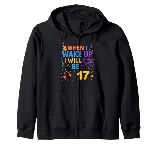 Wenn ich aufwache, werde ich 17 Geburtstagsspieler mit siebzehn Jungen Kapuzenjacke Wenn ich aufwache, werde ich 17 Geburtstagsspieler mit siebzehn Jungen Kapuzenjacke von When i Wake Up I Will Be
