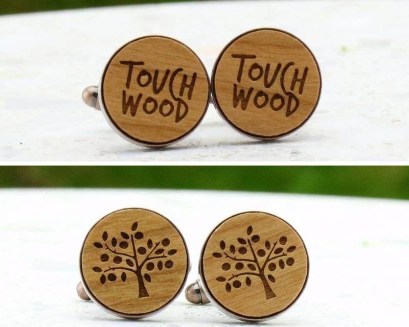 Baum Des Lebens - Laser Cut Kupfer Holz Manschettenknöpfe Rustikales Hochzeitsaccessoire Bräutigam Geschenk Touch von WhenAdamMetEve