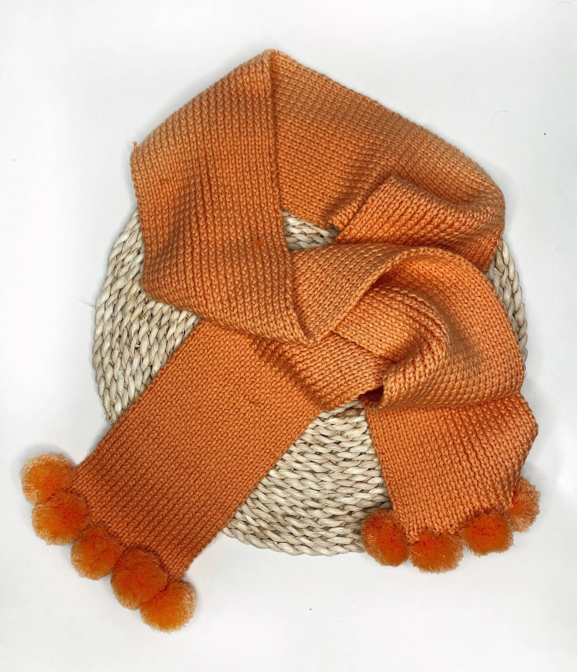 Handgestickter Orangefarbener Damenschal | Damen Accessoires Schal Winterschal Für Warmer Baumwollschal Frauen von WhereKnitsHappen