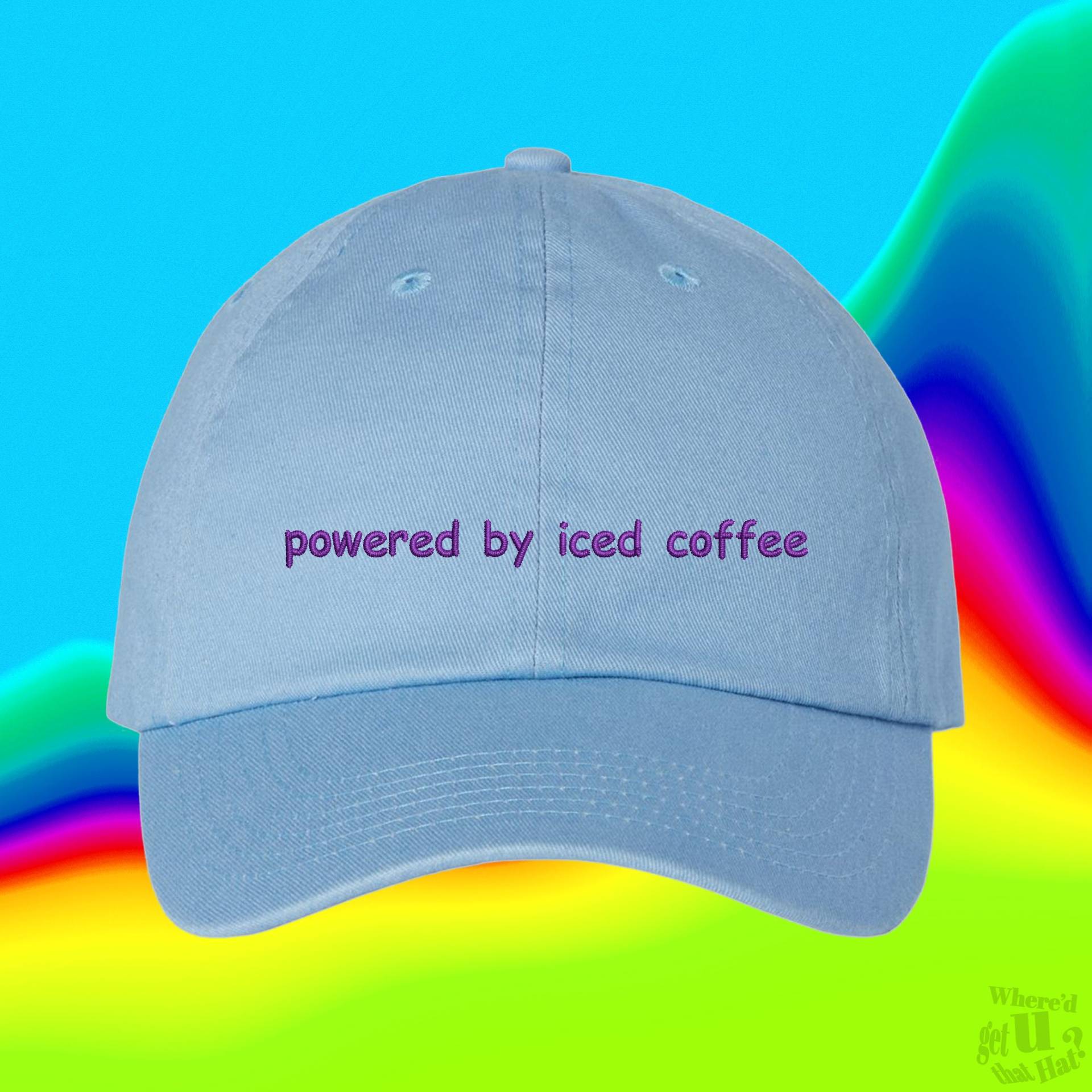 Angetrieben Von Iced Coffee Hat | Weihnachtsgeschenke, Kaffee-Geschenk, Kaffee-Liebhaber-Geschenke, Muttergeschenke, Damenkleidung, Lustige Kleidung von WheredUGetThatHat