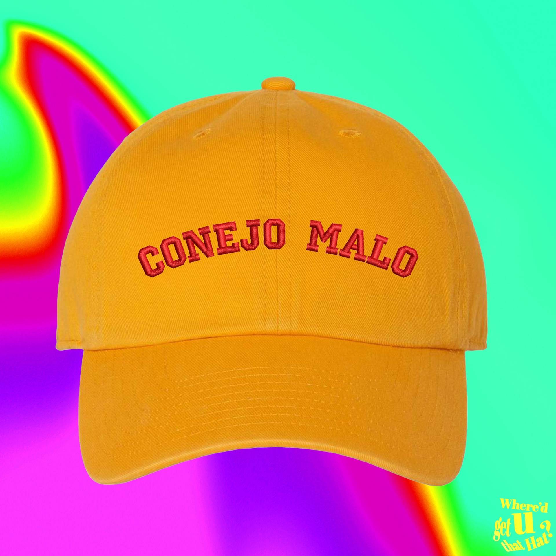 Conejo Malo Hut | Hase Reggaeton Perreo Latein Falle Tou Rico Benutzerdefinierte Farbverstellbare Gestickte Dad-Hut von WheredUGetThatHat