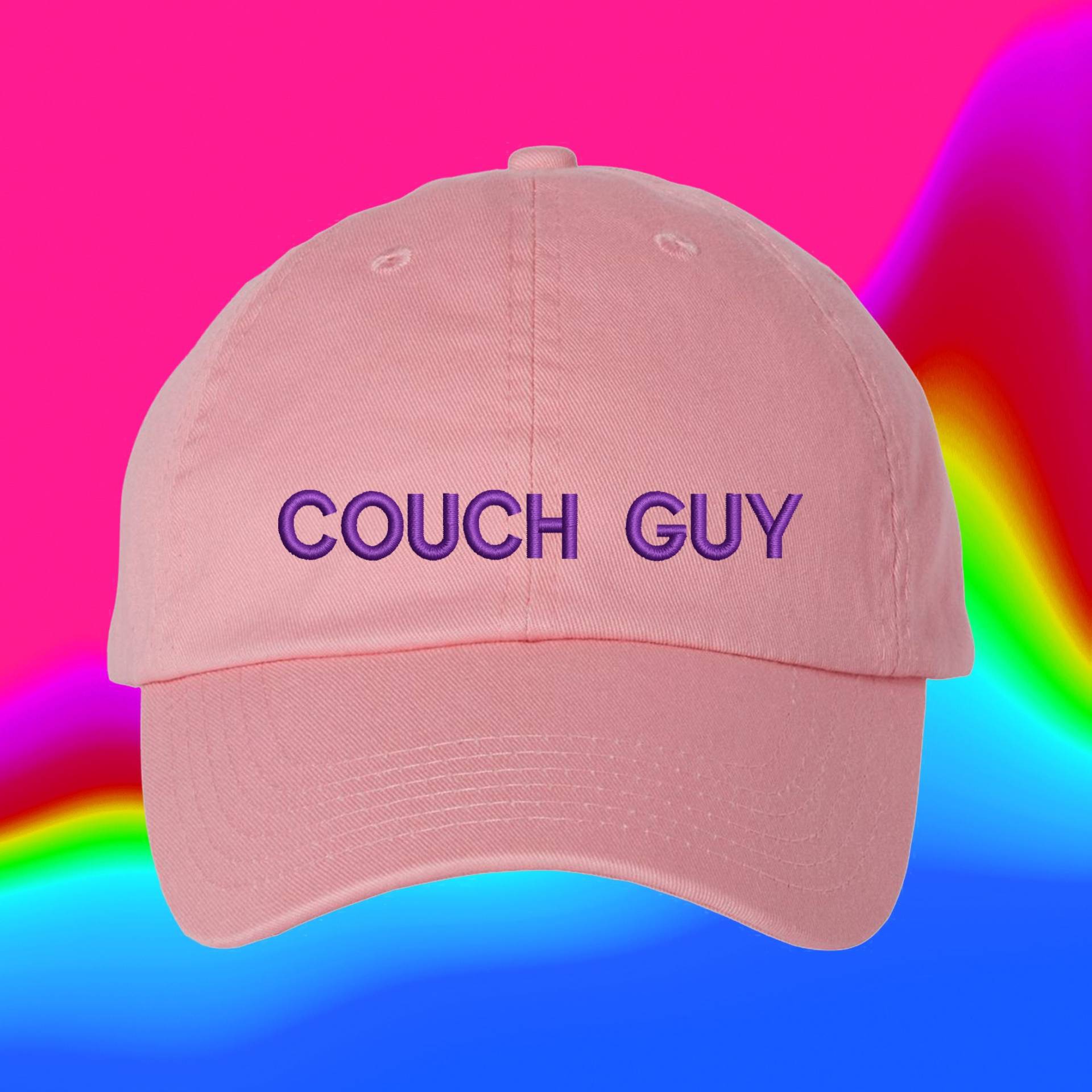 Couch Guy Hut | Tiktok Geschenk Für Freundin Und Freund Individuell Farblich Verstellbare Bestickte Papamütze von WheredUGetThatHat