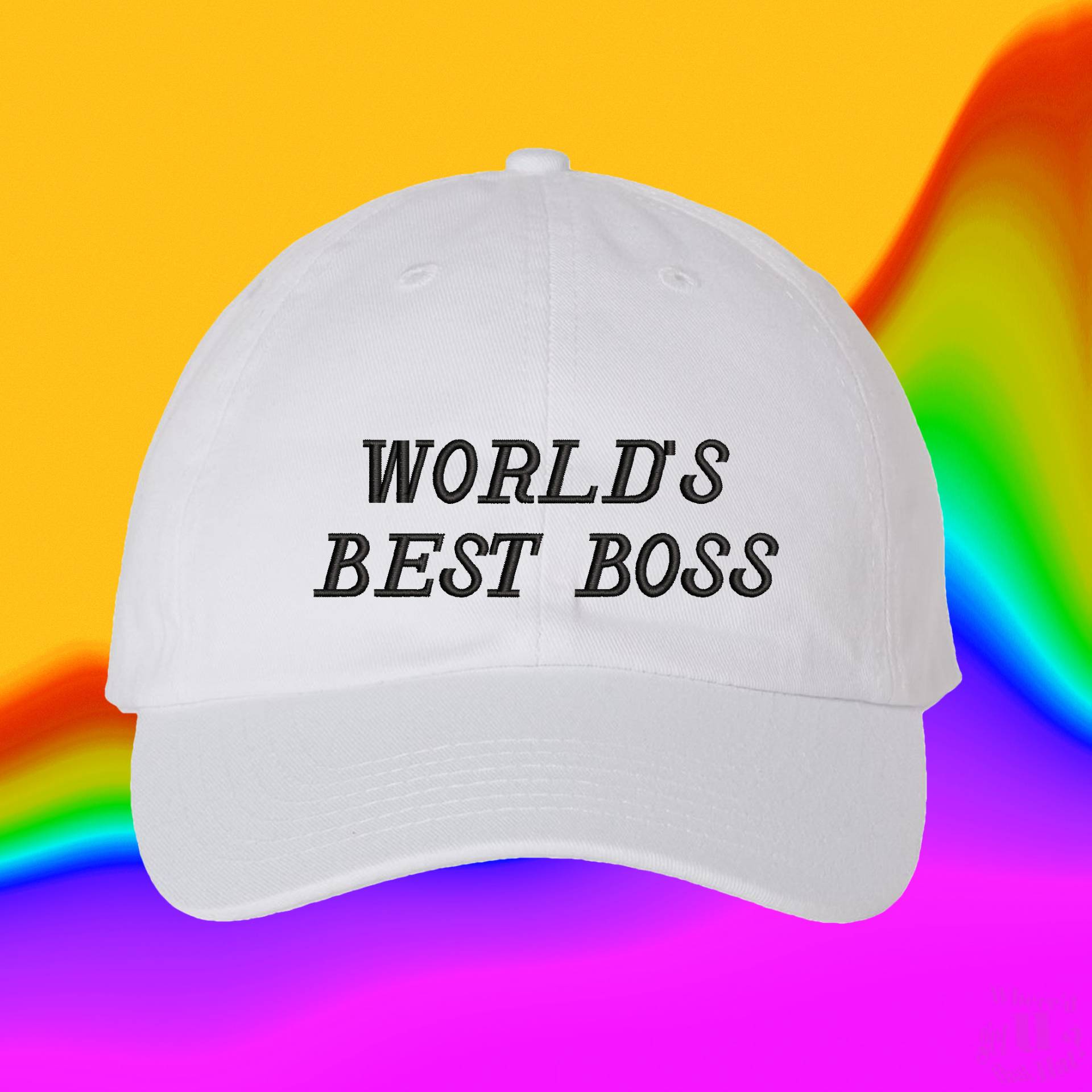 Weltbester Boss-Hut | Geschenk Für Chefs Individuell Farblich Verstellbare Bestickte Papamütze von WheredUGetThatHat
