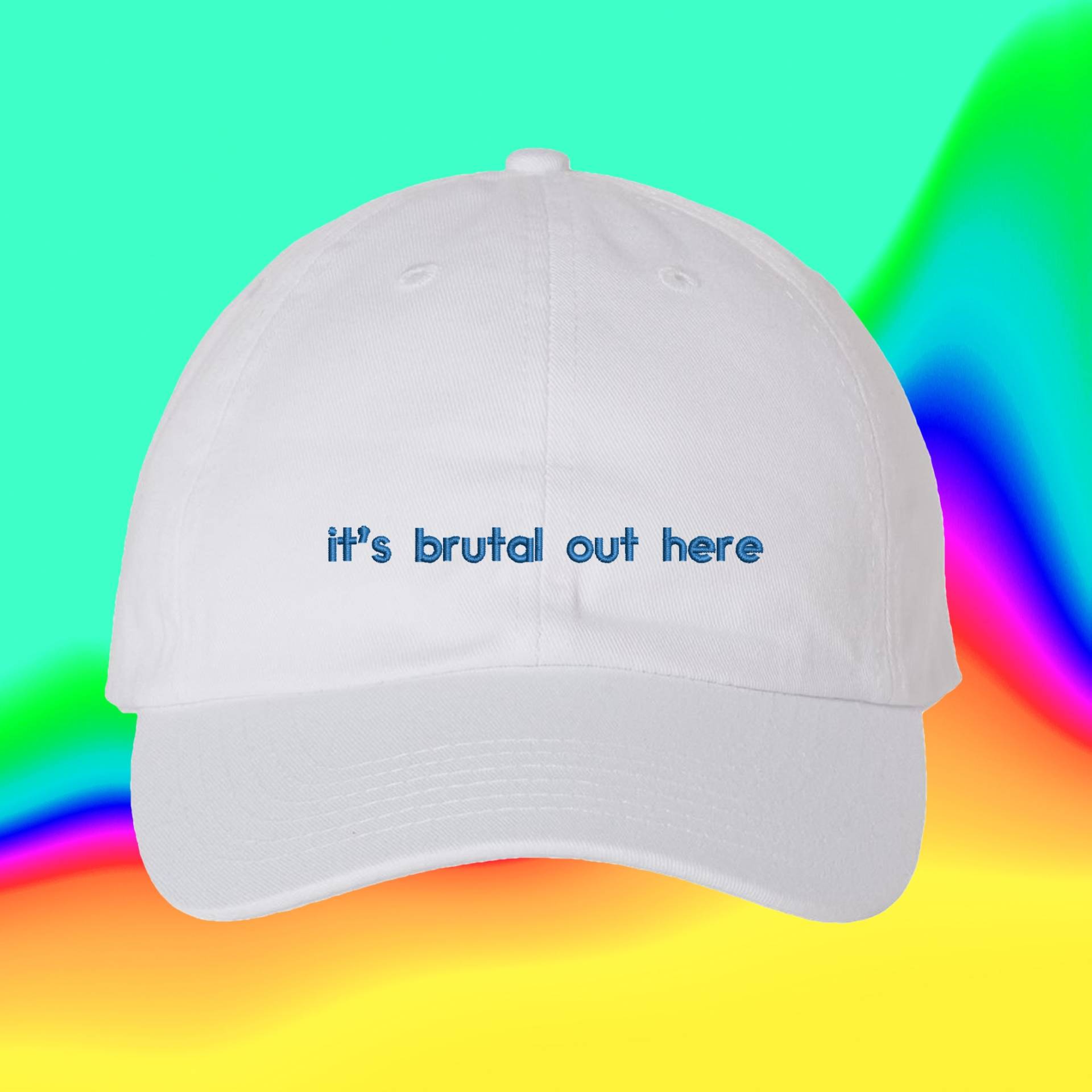 Es Ist Brutal Hier Hut | Popstar Geschenk Benutzerdefinierte Farbverstellbare Gestickte Dad-Hut von WheredUGetThatHat