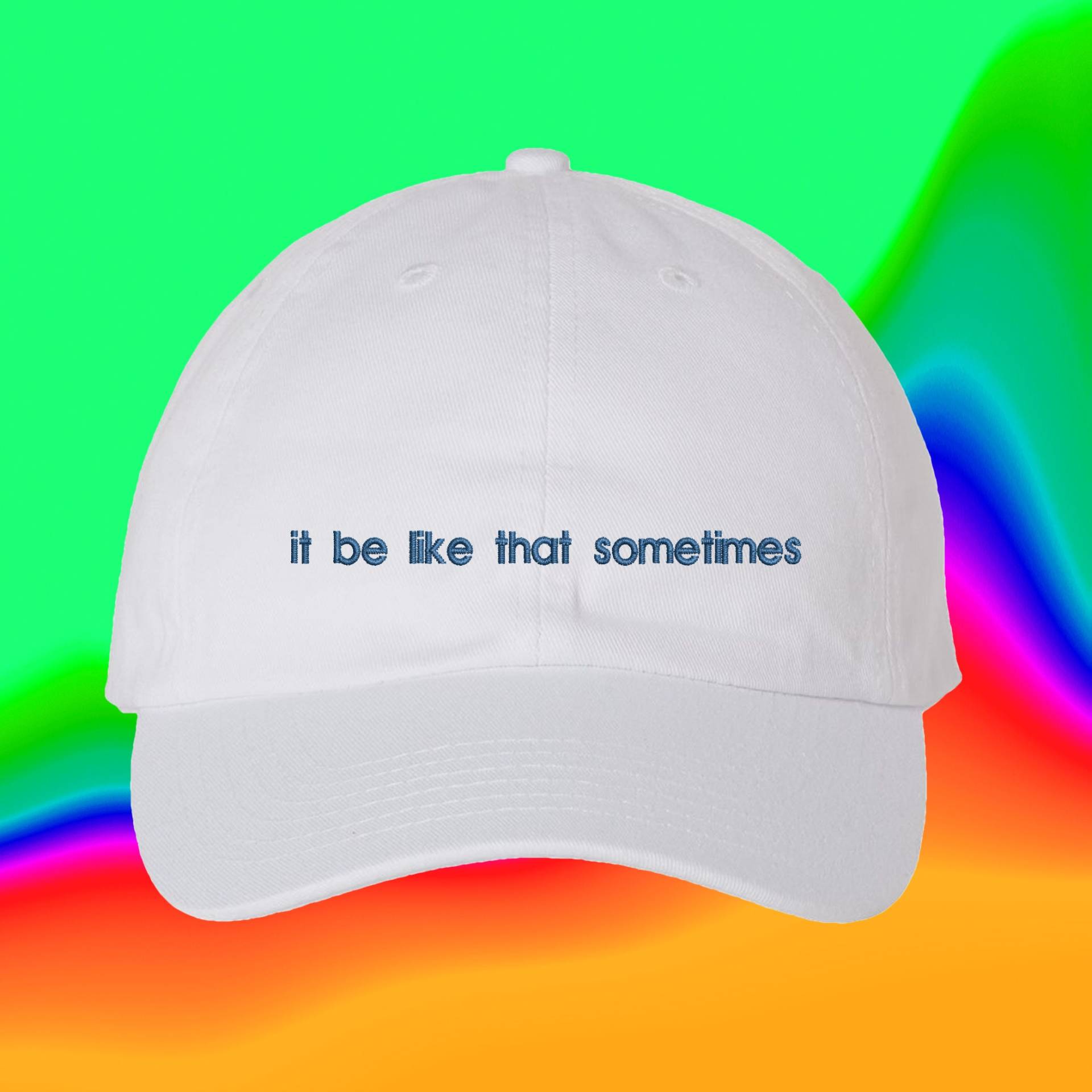 Es Ist Manchmal So Hut | Individuell Farblich Verstellbare Bestickte Papamütze von WheredUGetThatHat