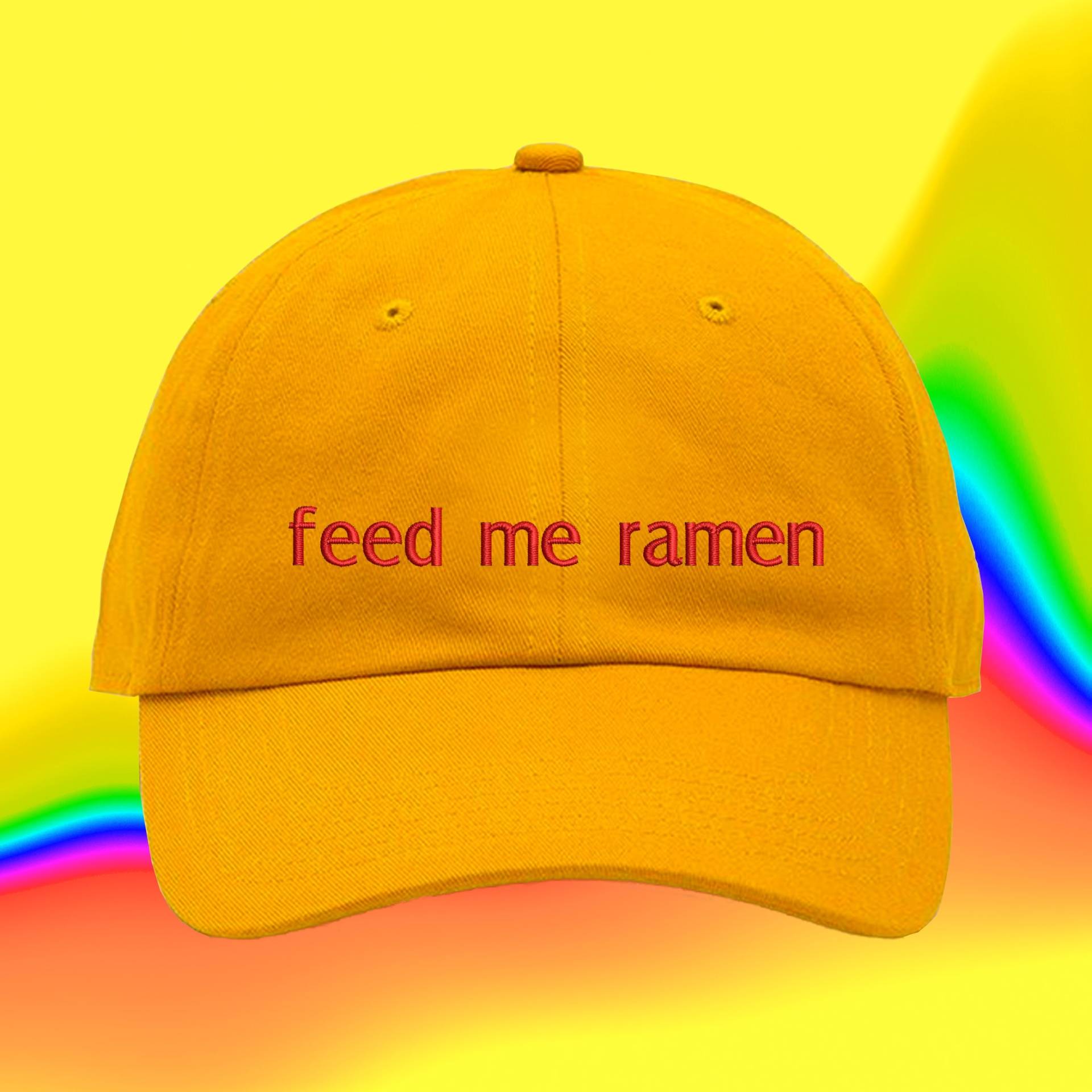 Feed Me Ramen Hut | Cap Gestickte Baumwolle Verstellbare Dad Hat von WheredUGetThatHat