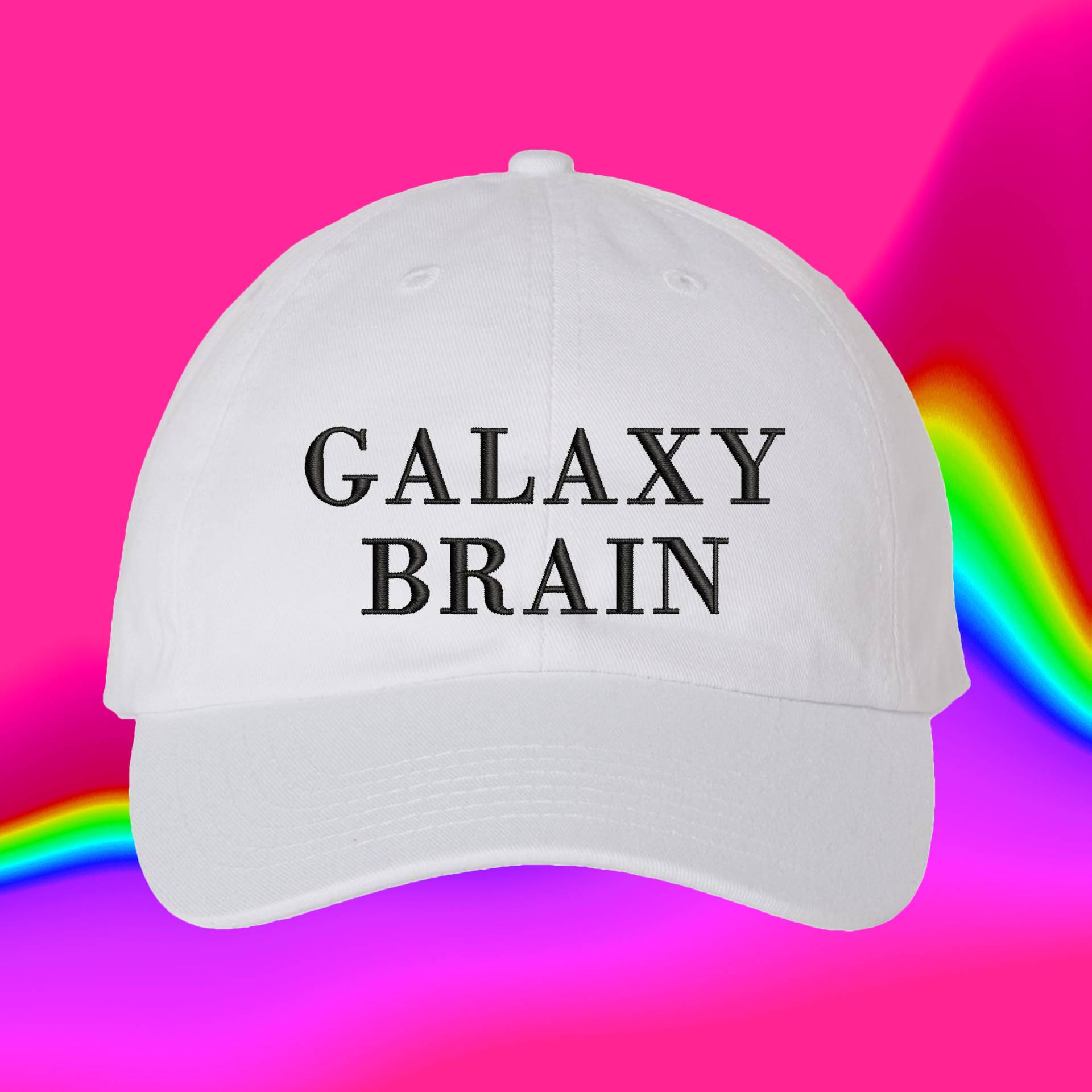 Galaxie-Gehirn-Hut | Gehirn Mem Tiktok Kleidung Benutzerdefinierte Farbverstellbare Gestickte Dad-Hut von WheredUGetThatHat