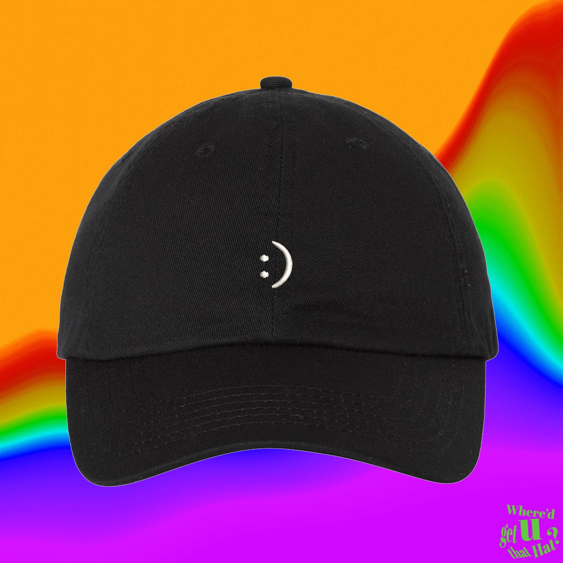 Lächeln | Rechts Hut | Tiktok Kleidung Benutzerdefinierte Farbverstellbare Gestickte Dad-Hut von WheredUGetThatHat