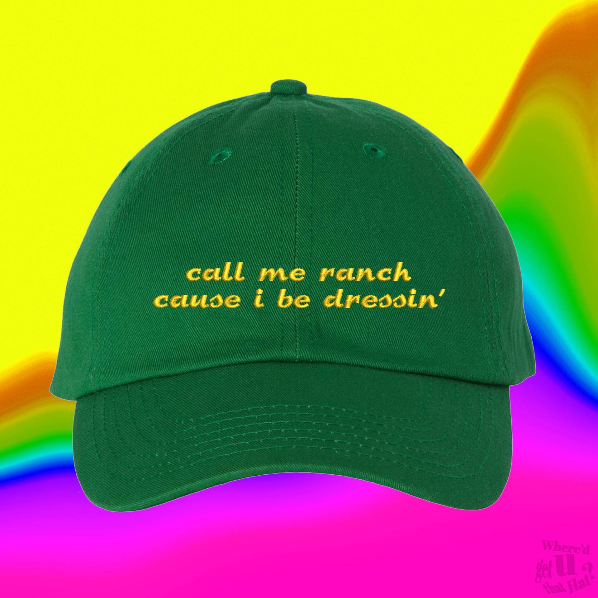 Rufen Sie Mich Ranch An, Weil Ich Dressin Hut Bin | Benutzerdefinierte Farbverstellbare Gestickte Dad-Hut von WheredUGetThatHat