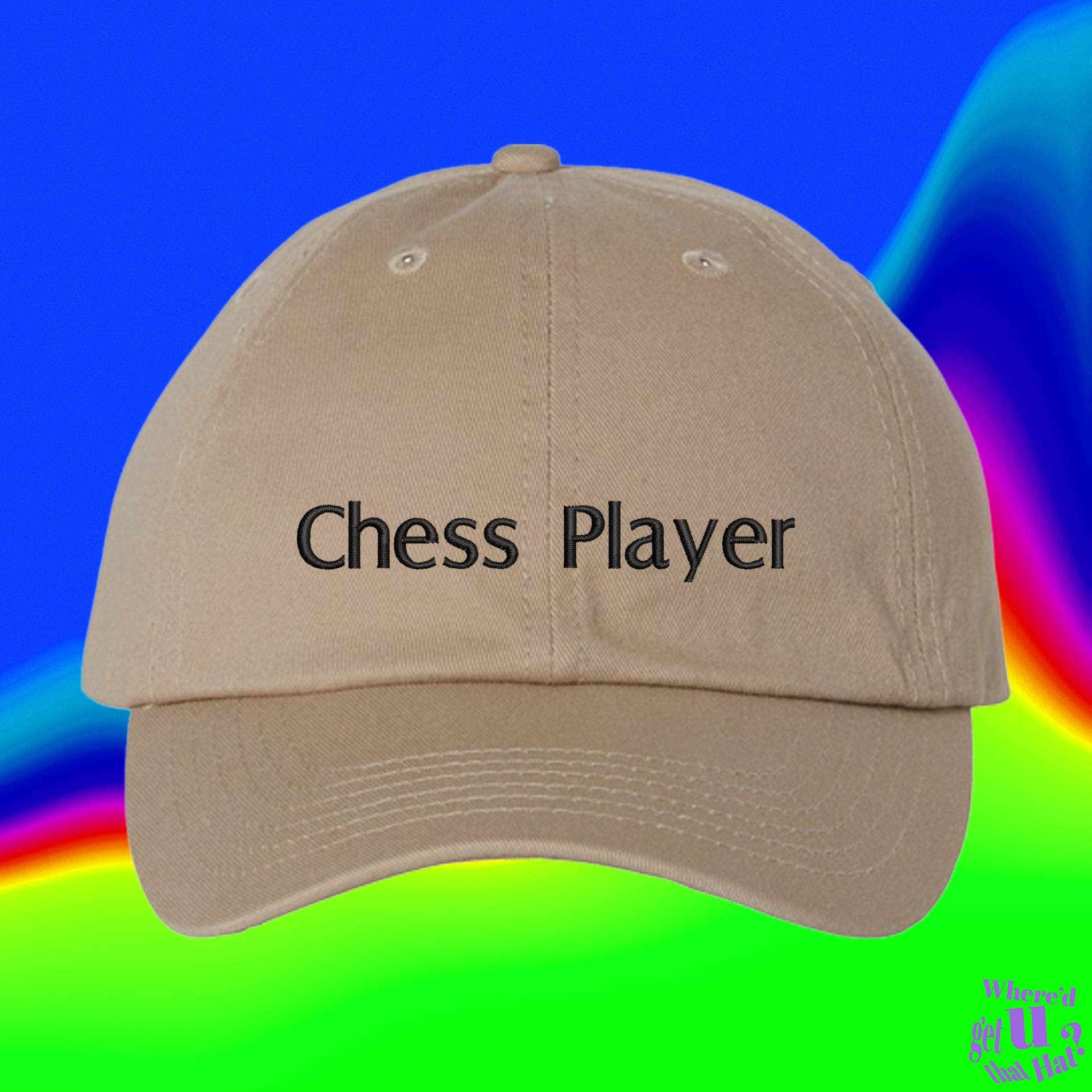Schachspieler Hut | Schach Spieler Geschenk Chackmate Schachliebhaber Benutzerdefinierte Farbverstellbare Gestickte Dad-Hut von WheredUGetThatHat