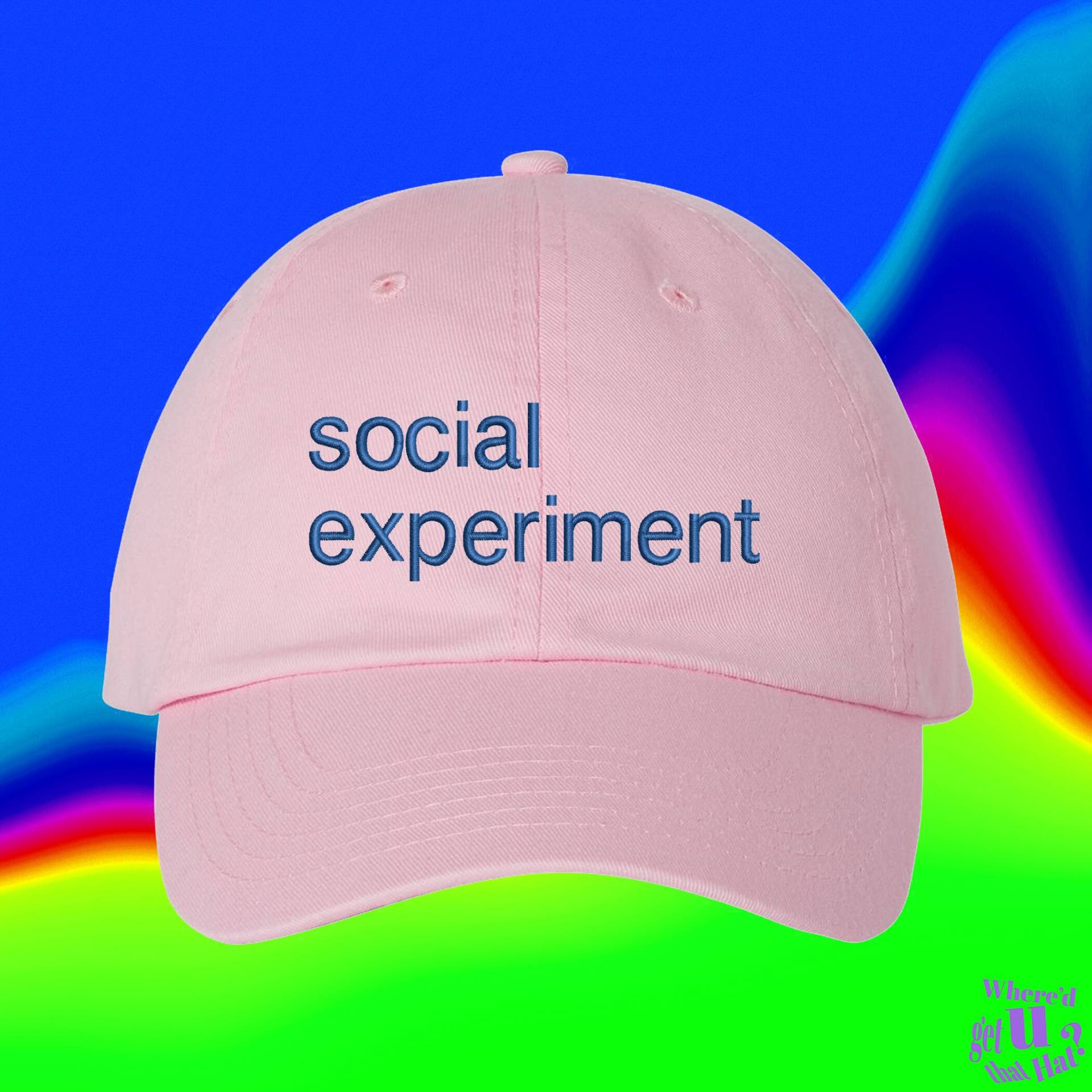 Sozialexperiment-Hut| Individuell Farblich Verstellbare Bestickte Papamütze von WheredUGetThatHat