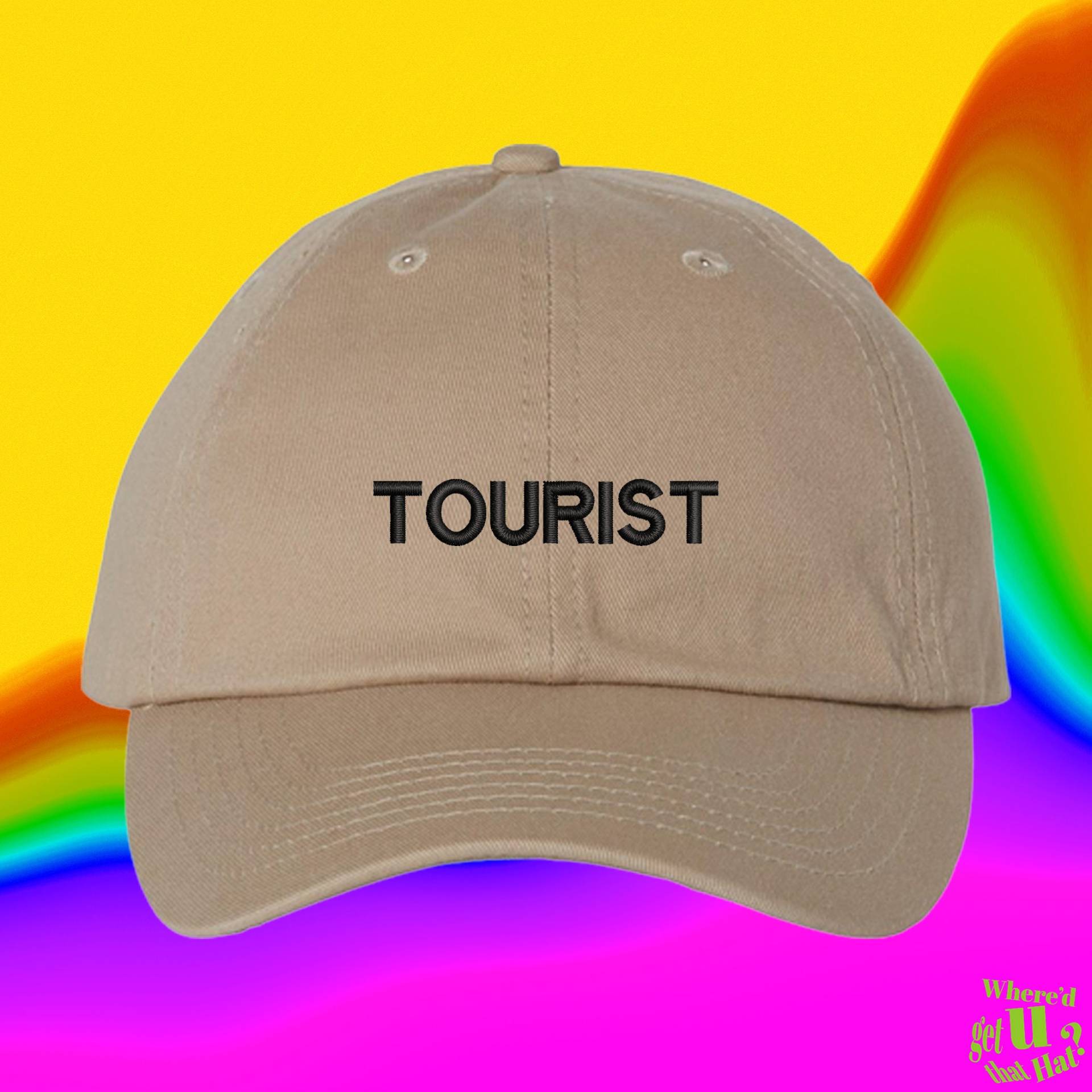 Tourist Hut | Cap Gestickte Baumwolle Verstellbare Dad Hat von WheredUGetThatHat