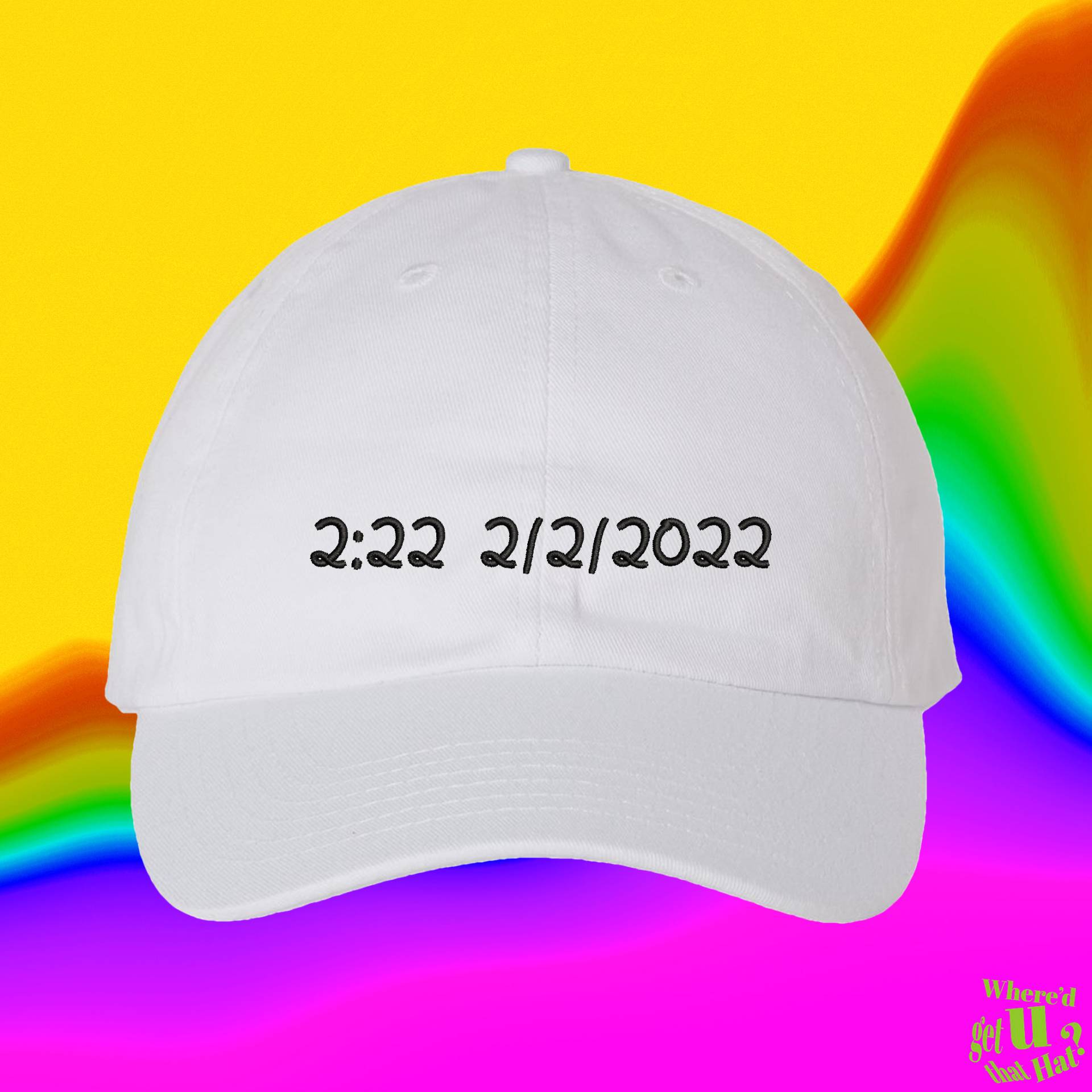 Zweitag 2|22|22 Mütze | Montag 22.februar 2022 Benutzerdefinierte Farbverstellbare Gestickte Dad-Hut von WheredUGetThatHat