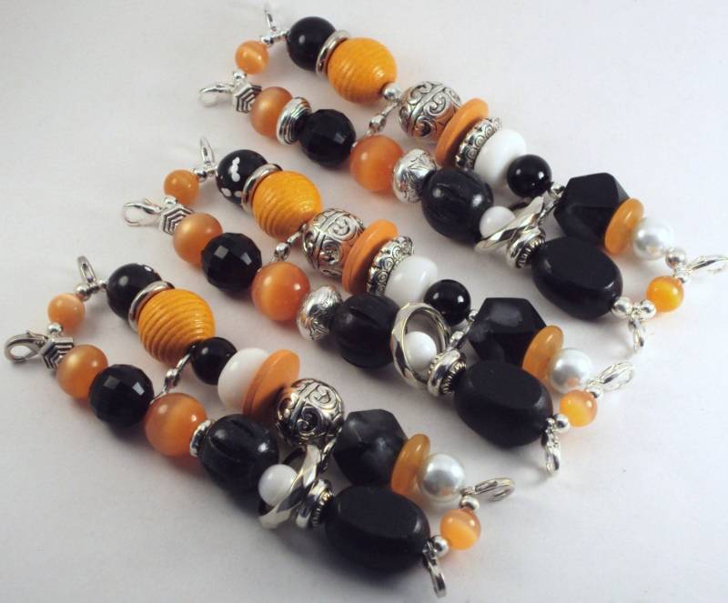 Halloween Zeit .. Chunky Schwarz Und Orange Holz, Harz, Glas Acryl Austauschbare Perlen Uhrenarmband Halloween Zeit .. Chunky Schwarz Und Orange Holz, Harz, Glas Acryl Austauschbare Perlen Uhrenarmband von WhichWatchDesigns