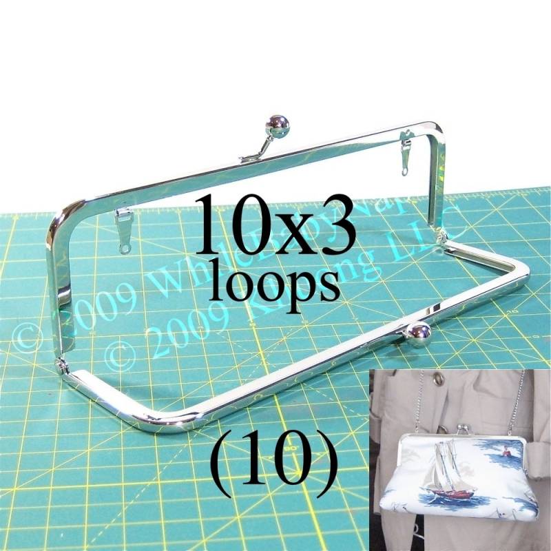 10% Sale 10 Nickelfreie Rahmen, "Silberrahmen Mit Schleifen, Große Umhängetasche, Mutter Der Braut, Heimkehr Oder Abschlussball, Umhängetasche von WhileBabyNaps