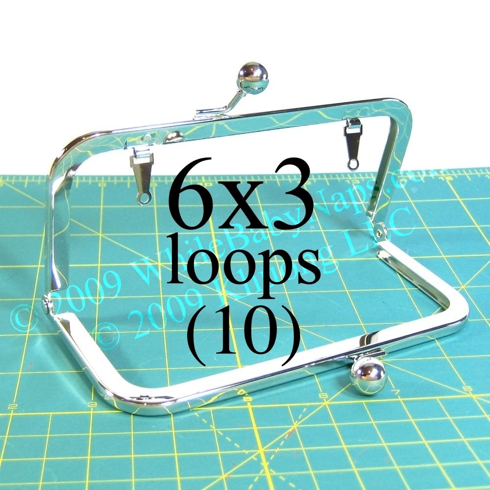 10 Taschenrahmen Aus 6x3 Nickel Mit Schlaufen Für Crossbody Taschen, Kosmetiktaschen, Geldbörsen, Blumenmädchen, Clutches, Kostenloser Us-Versand von WhileBabyNaps