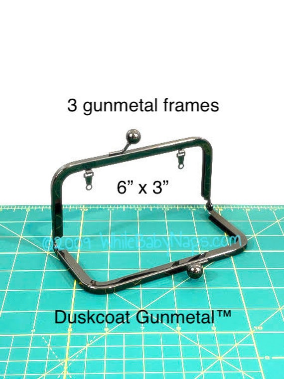 3 Duskcoat Gunmetal™ 6 X Geldbörse Rahmen Mit Schlaufen Für Kette Umhängetasche Midsize Kupplung von WhileBabyNaps