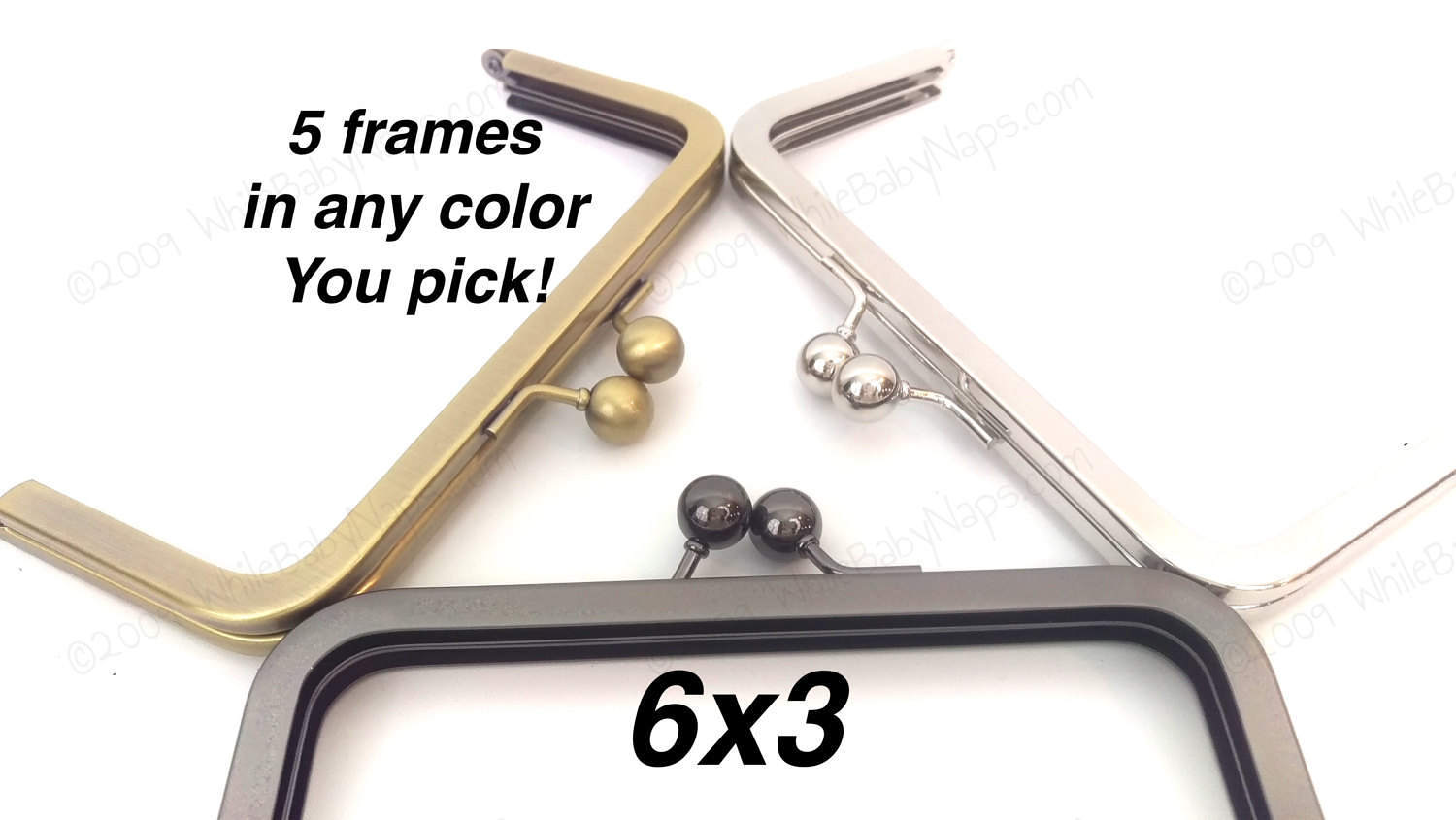 5 Rahmen Mit 6 X 3 Zoll Taschenrahmen in Antique Messing, Duskcoat Gunmetal ™ Oder Nickel Für Crossbody Taschen, Clutches, Handtaschen Kostenloser von WhileBabyNaps