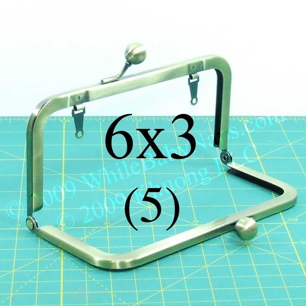 5 Rahmen Von 6x3 Antique Messing Mit Schleifen von WhileBabyNaps