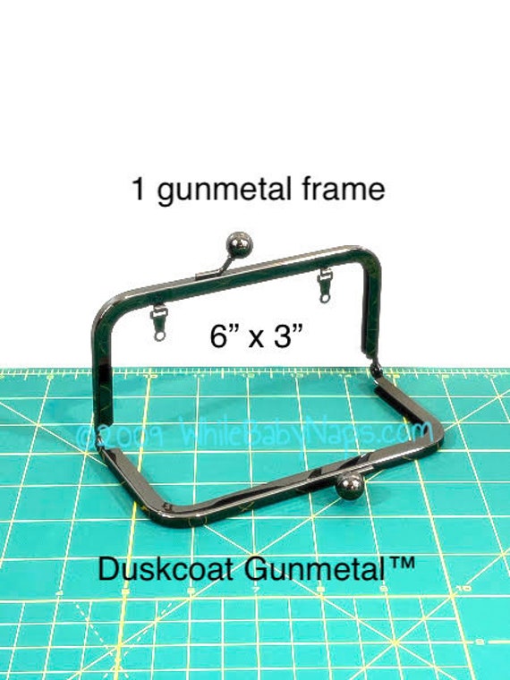 6 X 3 Duskcoat Gunmetal™ Mit Loops Geldbörse Rahmen Für Braut Kleine Umhängetasche von WhileBabyNaps