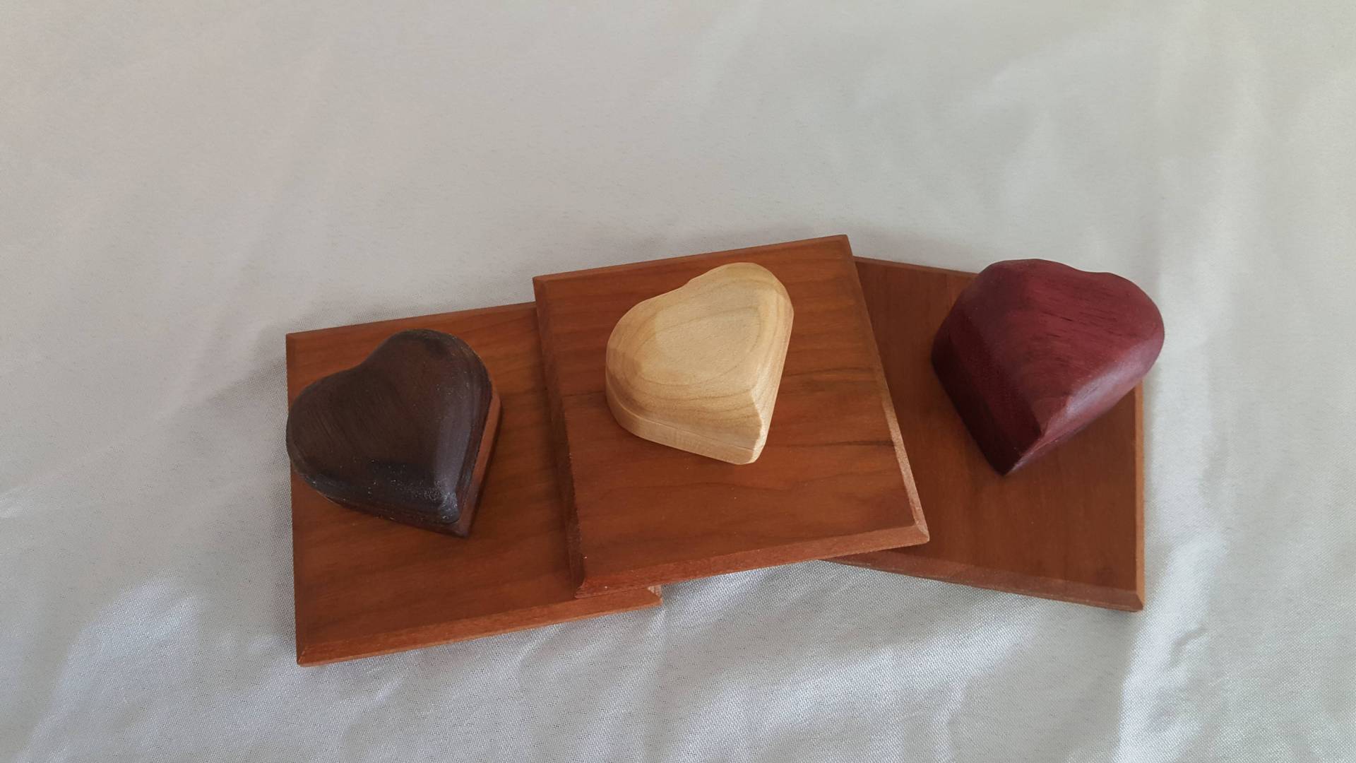 Holzherz Ring Box Holzherz Ring Box von WhimseaWoodworking