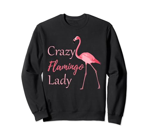 Herde der verrückten Flamingo Damen Sweatshirt Herde der verrückten Flamingo Damen Sweatshirt von Whimsical Charm of Pink Flamingos