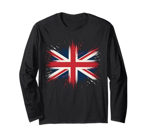 Union Jack Vintage UK Flagge Britische Kinder Jungen Mädchen Frauen Männer Langarmshirt Union Jack Vintage UK Flagge Britische Kinder Jungen Mädchen Frauen Männer Langarmshirt von Whimsical Vintage UK Flag 2025 Celebration Kids