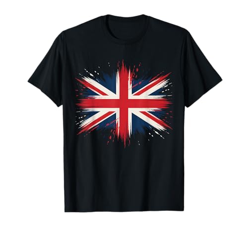 Union Jack Vintage UK Flagge Britische Kinder Jungen Mädchen Frauen Männer T-Shirt von Whimsical Vintage UK Flag 2025 Celebration Kids