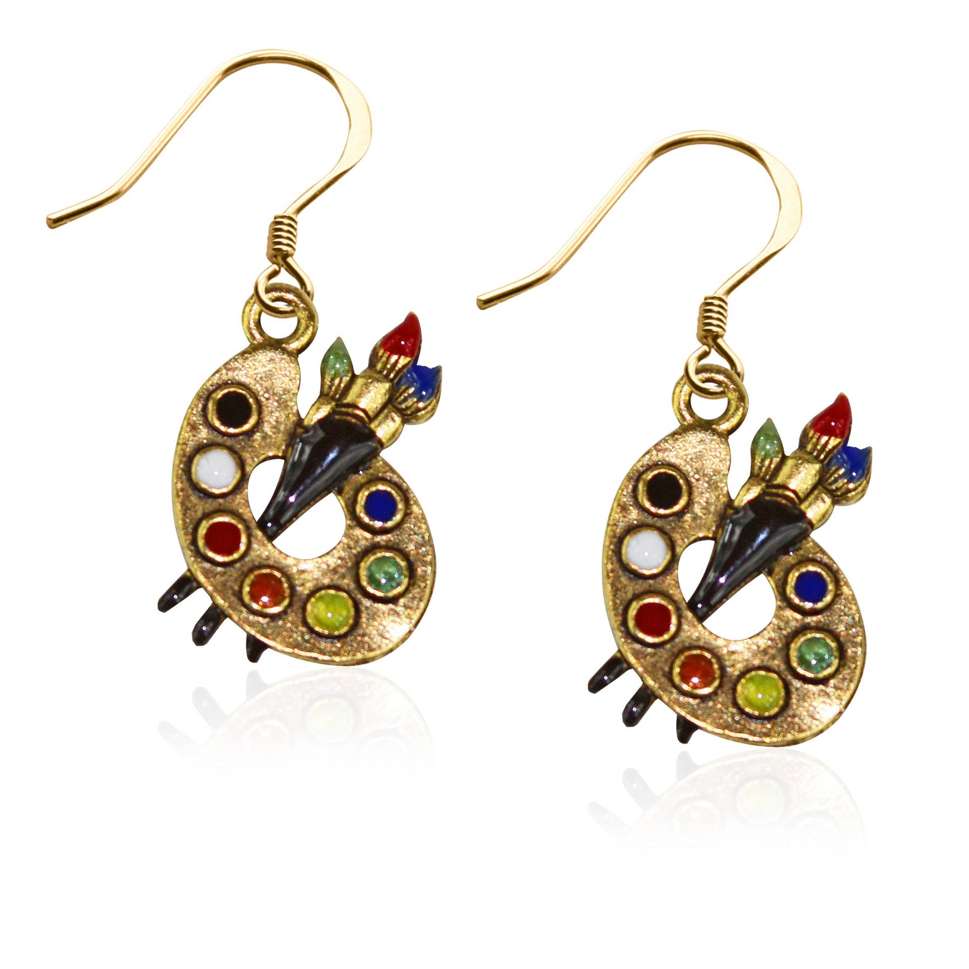 Künstler Palette Charm Ohrringe | Gold - Oder Silber-Finish Handgemalt Und Handgefertigt in Den Usa Von Wunderliche Geschenke Künstler Palette Charm Ohrringe | Gold - Oder Silber-Finish Handgemalt Und Handgefertigt in Den Usa Von Wunderliche Geschenke von WhimsicalGiftsForYou