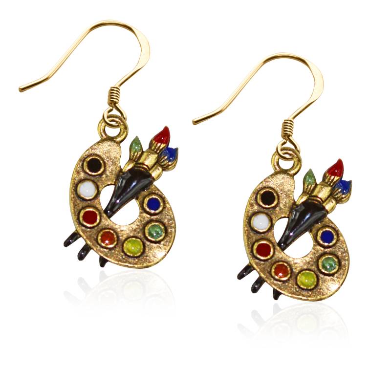 Künstler Palette Charm Ohrringe | Gold - Oder Silber-Finish Handgemalt Und Handgefertigt in Den Usa Von Wunderliche Geschenke Künstler Palette Charm Ohrringe | Gold - Oder Silber-Finish Handgemalt Und Handgefertigt in Den Usa Von Wunderliche Geschenke von WhimsicalGiftsForYou