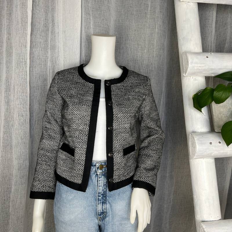 Blazer Schwarz Weiss Old Money von WhimsicalSecondHand