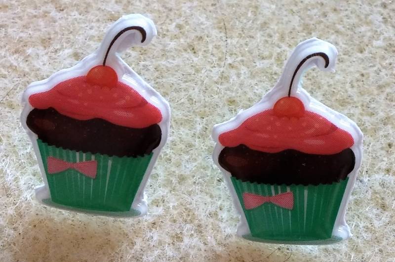 Süße Cupcake-Ohrringe von WhimsyLibrarian