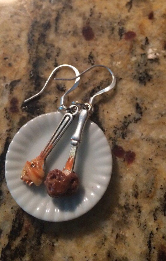 Spaghetti Und Fleischbällchen Ohrringe von WhimsyMiniPlace