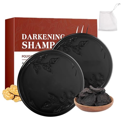 Verdunkelndes Shampoo – Polygonum Multiflorum, Polygonum Schwarzes Haarseife, Verdunkelndes Shampoo – ShampooFür Männer Und Frauen (2 Stück) von Whimsyard
