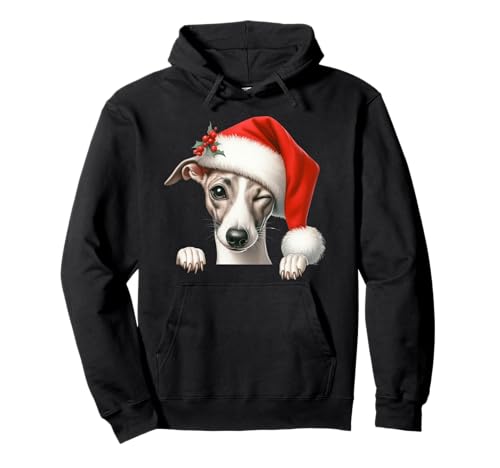 Whippet Dog Weihnachtsmannmütze Hund Mama Papa Pullover Hoodie Whippet Dog Weihnachtsmannmütze Hund Mama Papa Pullover Hoodie von Whippet Dog Tees NYC