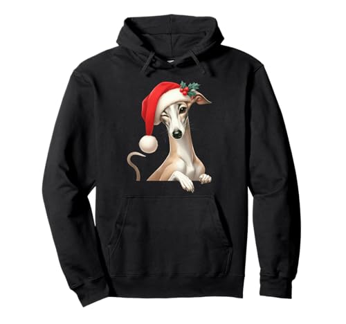 Whippet Dog Weihnachtsmannmütze Hund Mama Papa Pullover Hoodie Whippet Dog Weihnachtsmannmütze Hund Mama Papa Pullover Hoodie von Whippet Dog Tees NYC