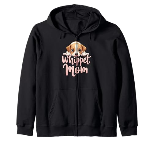 Whippet Mama Hund Whippet Mama Süßer Welpe Kapuzenjacke von Whippet Fun Designs