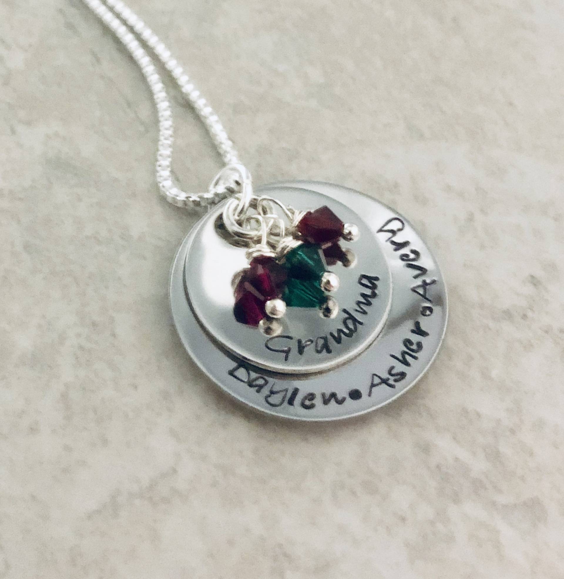 Halskette Personalisiert, Namenskette Mütter Geschenk Für Mama Oma Kette Patin Geburtsstein Schmuck Kindernamen Halskette Personalisiert, Namenskette Mütter Geschenk Für Mama Oma Kette Patin Geburtsstein Schmuck Kindernamen von WhirlyBirdDesigns