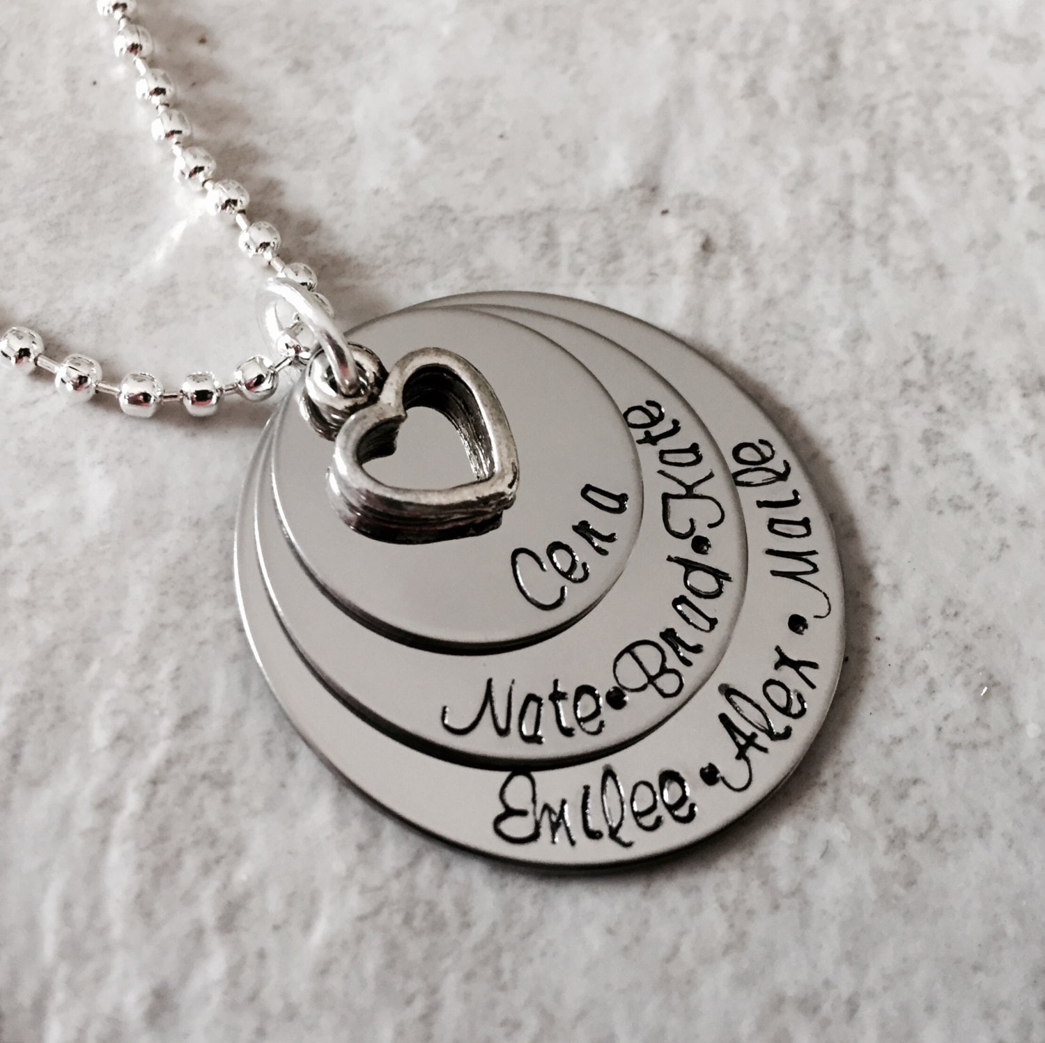 Hand Gestempelt Personalisierte Halskette Für Mama Oma Nana Großmutter Usw Personalisieren Mit Lieblingszitat von WhirlyBirdDesigns