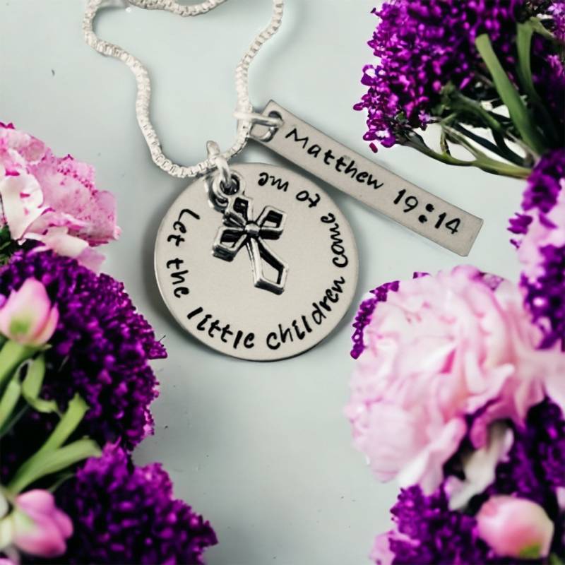 Matthäus 1914 Halskette, Personalisiertes Lehrer Geschenk von WhirlyBirdDesigns