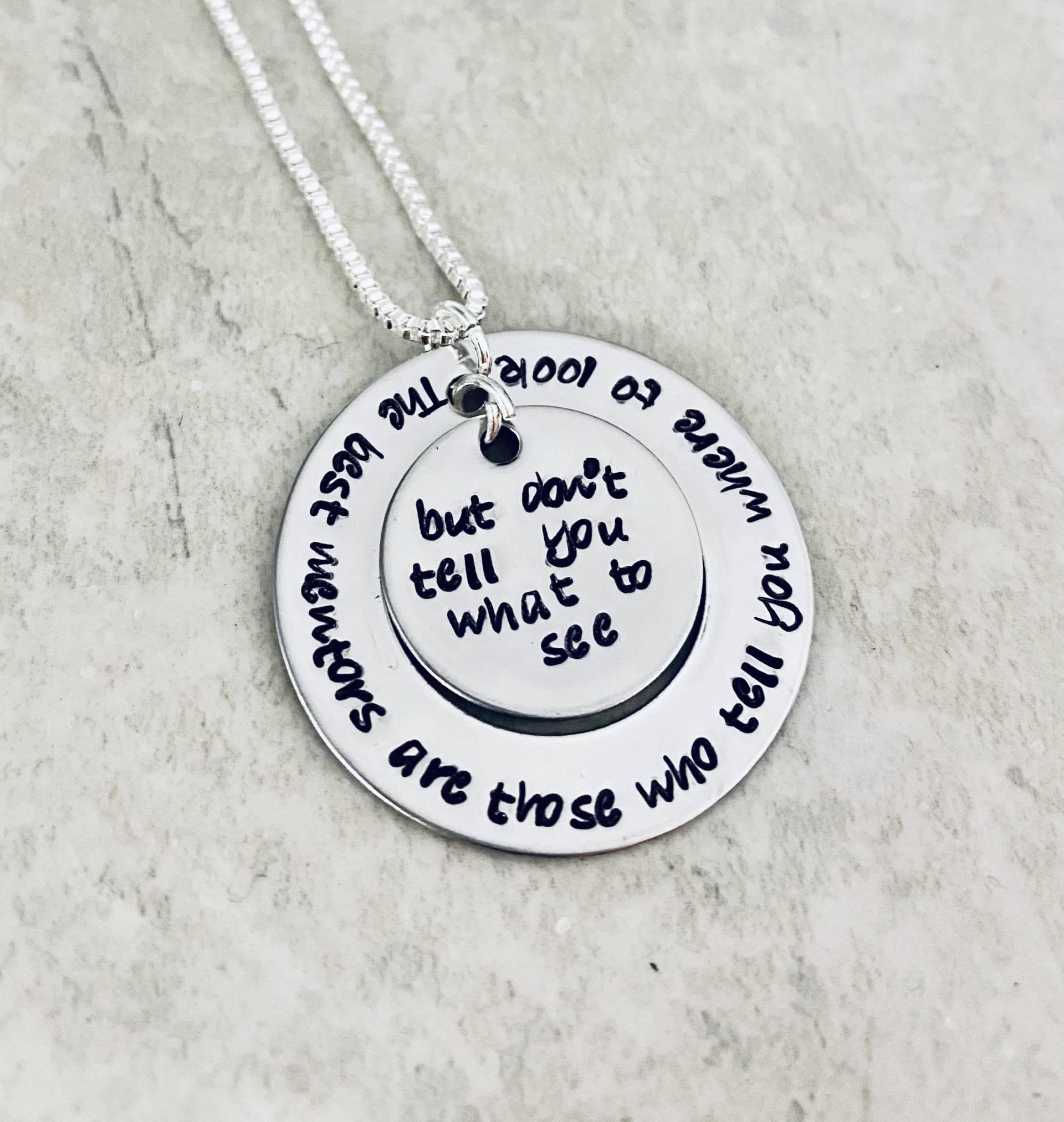 Mentor Halskette, Lehrer Geschenk, Inspirierendes Zitat von WhirlyBirdDesigns