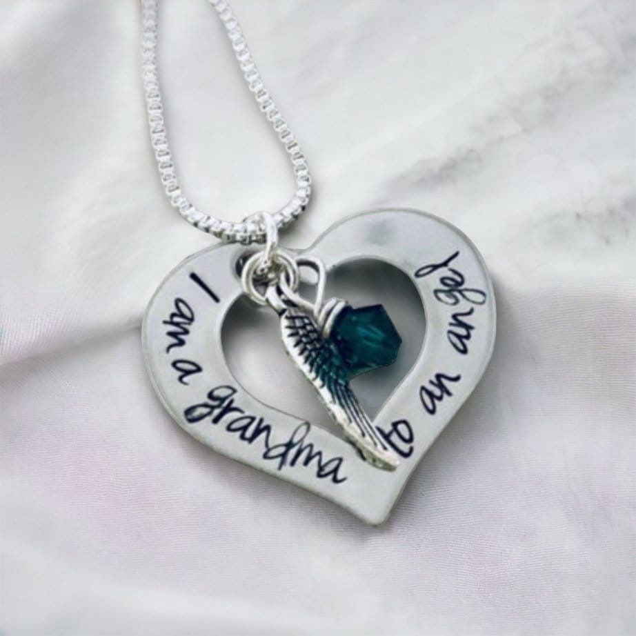 Oma Engel Erinnerung Halskette, Verlust Von Kind Gedenkschmuck von WhirlyBirdDesigns