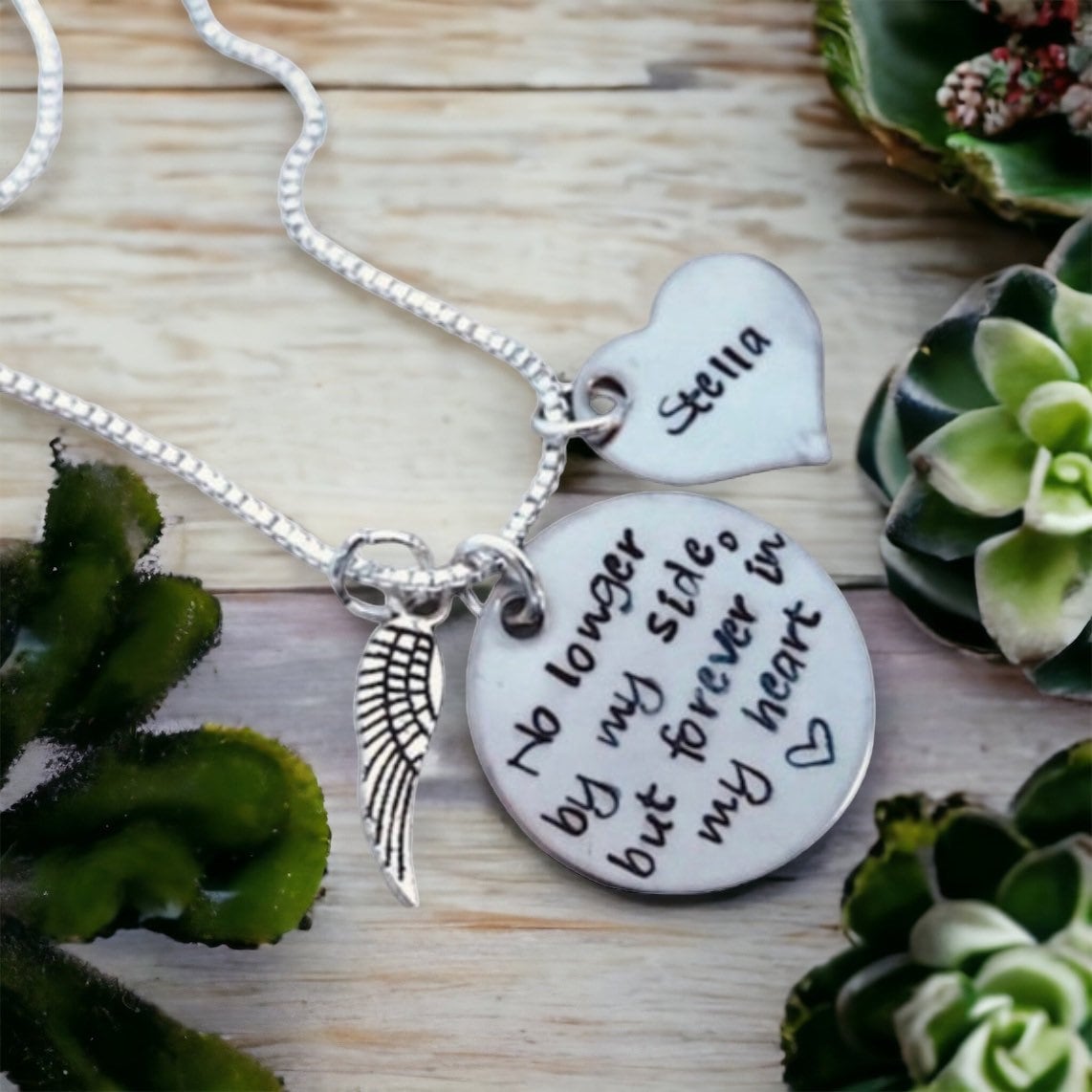 Personalisierte Halskette, Haustier/Eltern Verlust Erinnerung Schmuck von WhirlyBirdDesigns