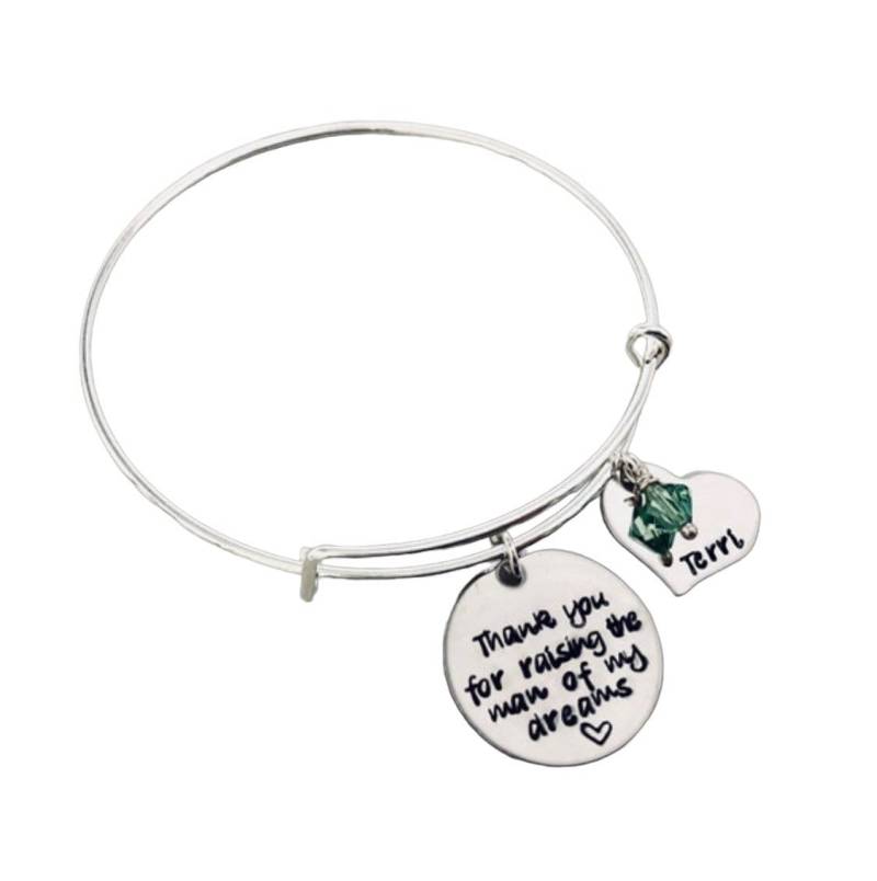 Personalisierte Schwiegermutter Armband Armband, Brautparty Geschenk von WhirlyBirdDesigns